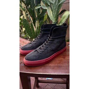 Daniel Patrick Men's Hightop Black Red Shoes Size 8 41 Pre-Owned!